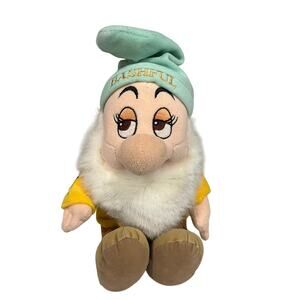 Vintage Disney Store Bashful Snow White & The Seven Dwarfs 12" Plush Doll